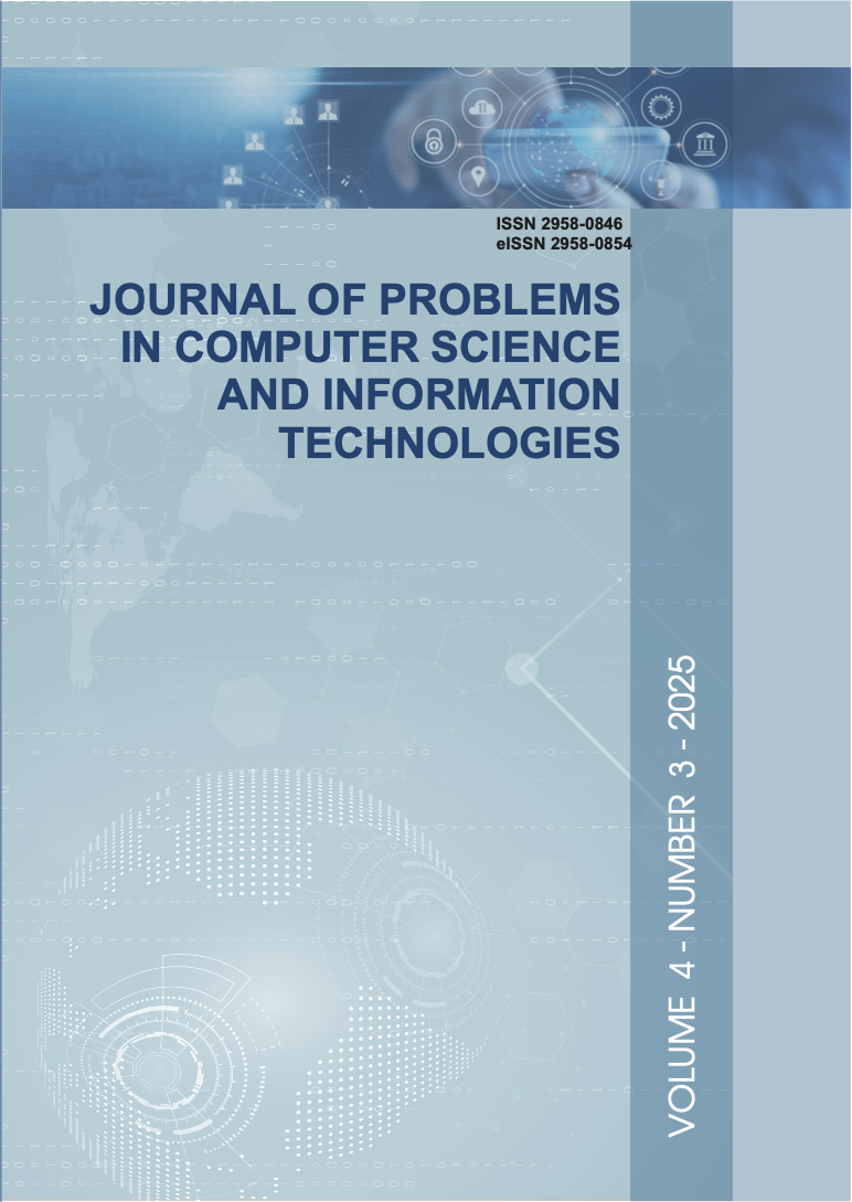 					Көрсету  Нөмір 4 № 3 (2026): Journal of problems in computer science and information technologies
				
